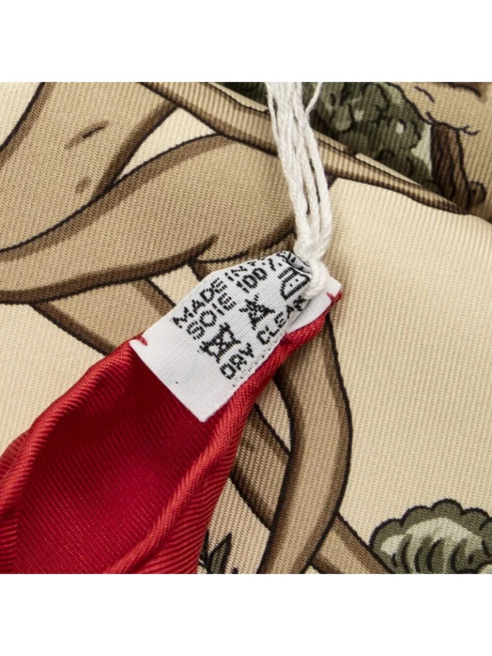 ★SOLD★ Hermes Scarf Red Green Yellow Silk - Picture 5 of 5